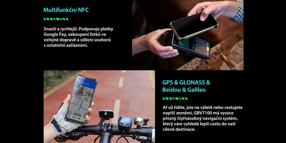 GBV7100 NFC a navigace