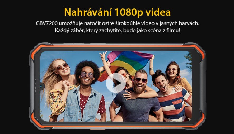 iGET Blackview GBV7200 nahrávání videa