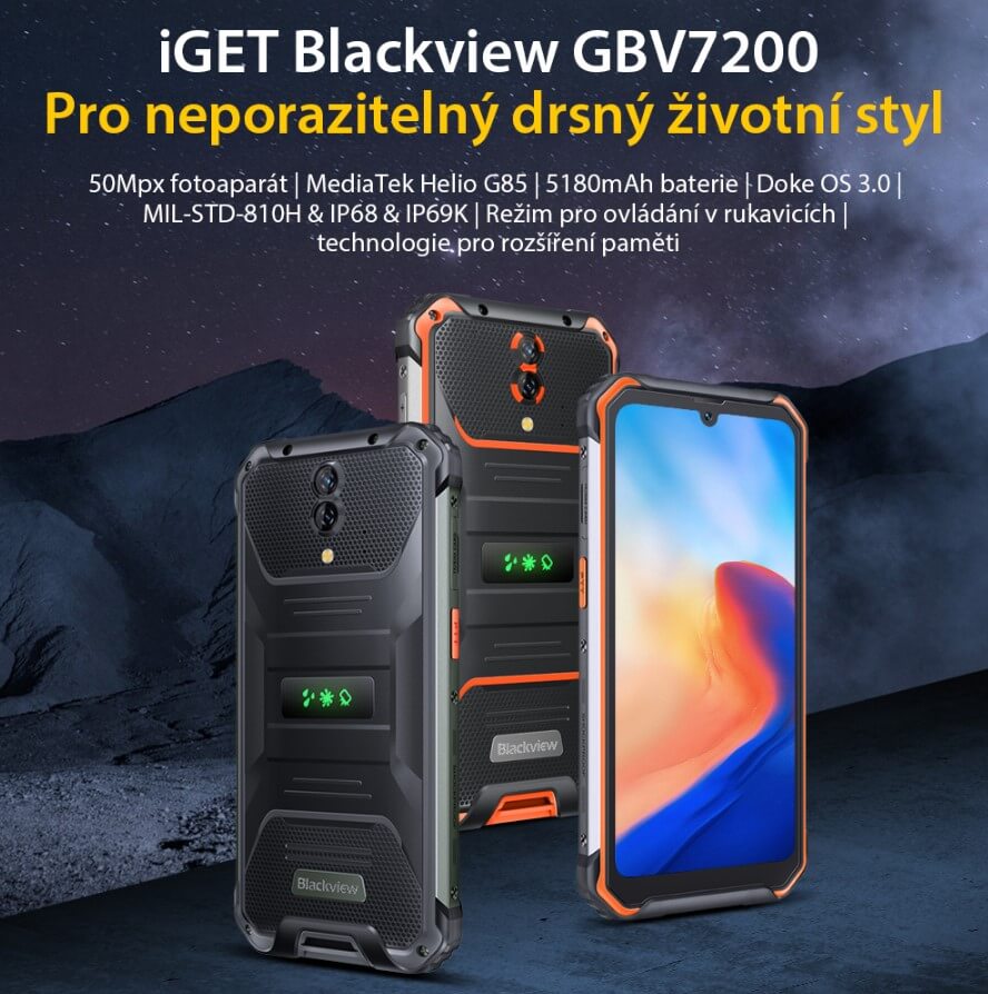 iGET Blackview GBV7200 úvodní