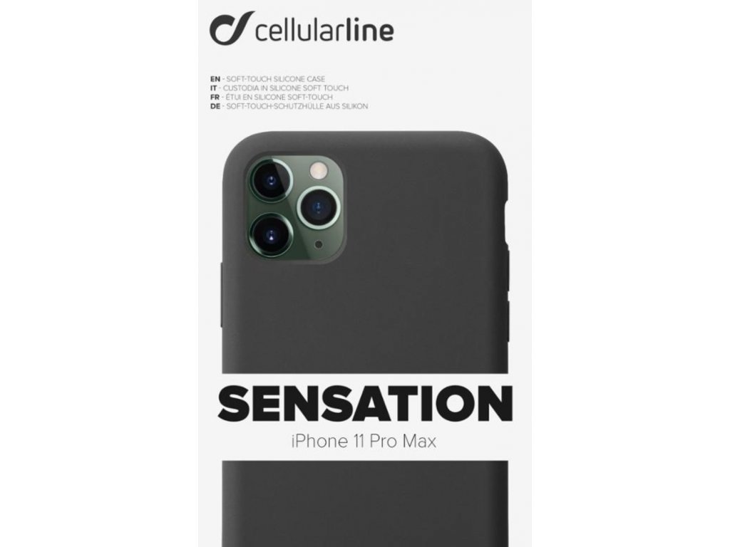 Kryt na mobil CellularLine SENSATION na Apple iPhone 11 Pro Max černý