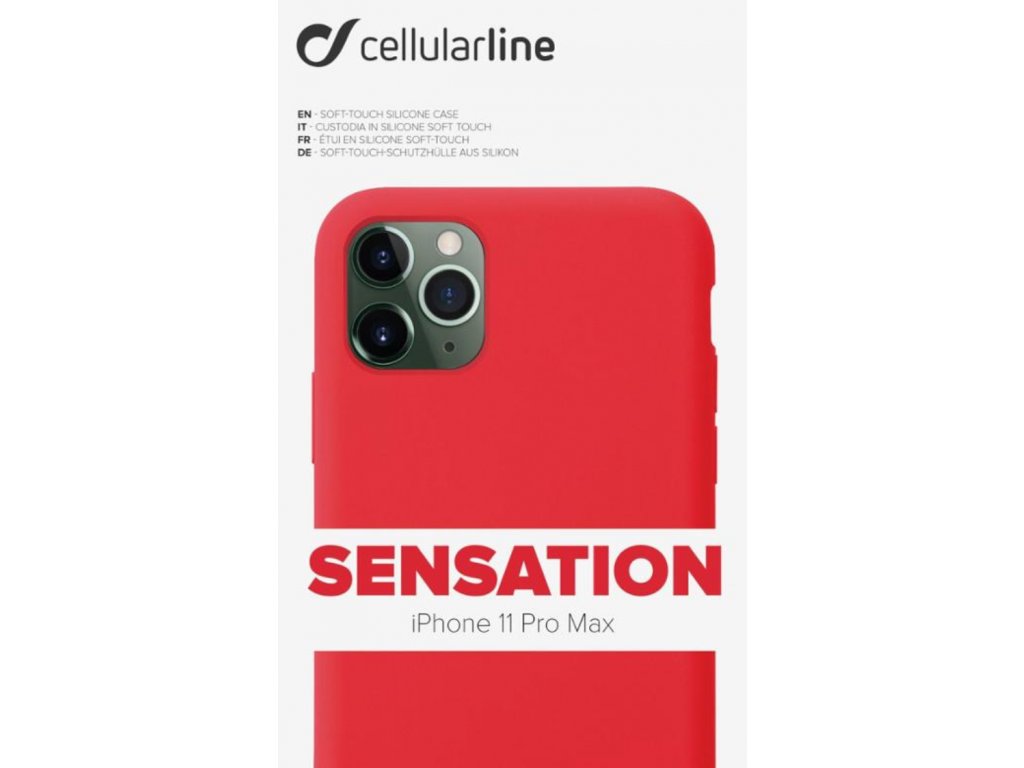 Kryt na mobil CellularLine SENSATION na Apple iPhone 11 Pro Max červený
