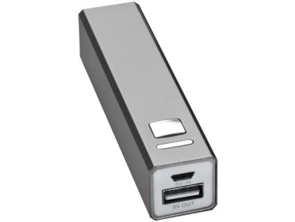 Powerbanka 2200 mAh, stříbrná