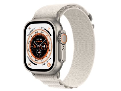 Apple Watch Ultra 49mm Cellular Titanium Starlight Alpine Loop