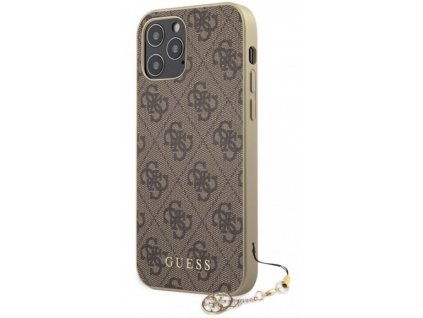 Guess 4G Charms Zadní Kryt pro iPhone 12 Pro Max 6.7 Brown