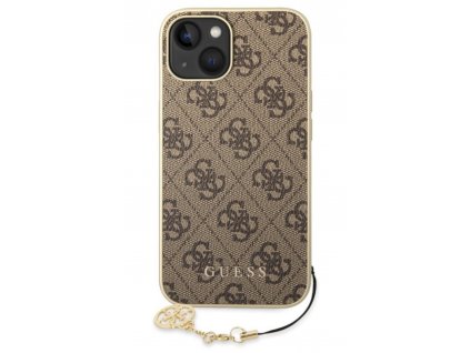 Guess 4G Charms Zadní Kryt pro iPhone 14 Plus Brown