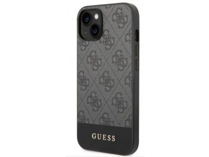 Guess 4G Stripe Zadní Kryt pro iPhone 14 Plus Grey