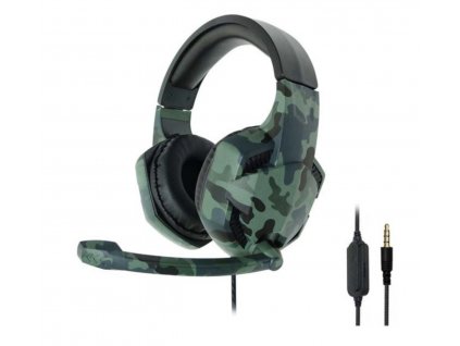 Drátový headset AK47 s mikrofonem camo