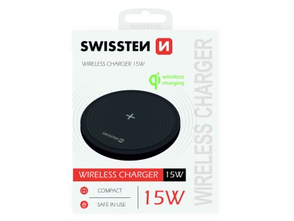 SWISSTEN WIRELESS NABÍJEČKA 15W ČERNÁ