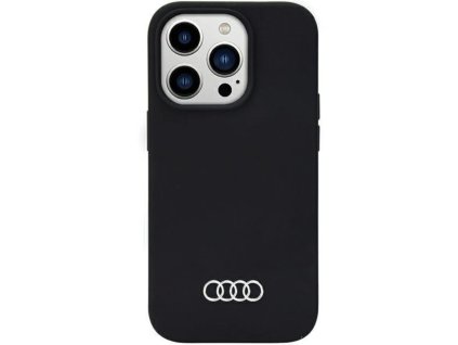 Audi Silicone Zadní Kryt pro iPhone 14 Pro Max Black