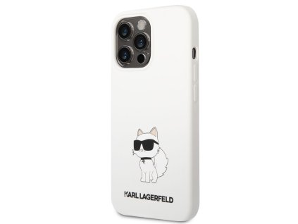 Karl Lagerfeld Liquid Silicone Choupette NFT Zadní Kryt pro iPhone 13 Pro Max White