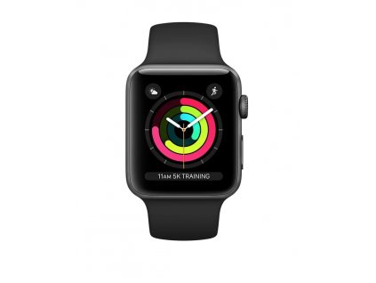 Apple Watch Series 3 42mm Space Gray Aluminium Case with Black Sport Band 2017 3