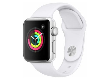 Apple Watch Series 3 38mm Silver Aluminium Case with White Sport Band
