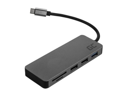 Green Cell USB-C HUB 7in1 | USB 3.0 | 2xUSB 2.0 | HDMI 4K | microSD, SD | DEX