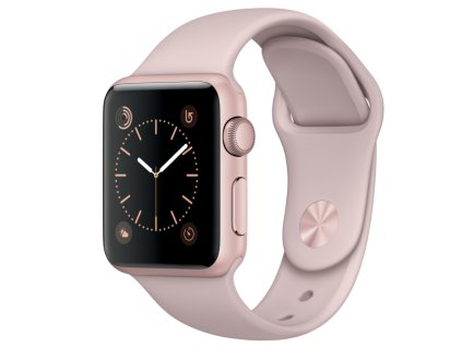 Apple Watch 38mm Rose Gold Aluminium Case with Pink Sand Sport Band