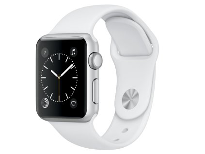 Apple Watch 38mm Silver Aluminium Case with White Sport Band