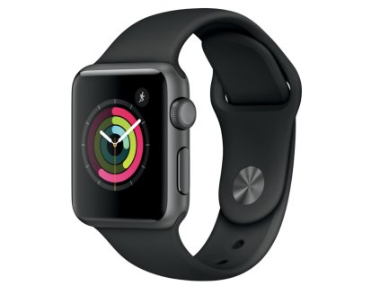 Apple Watch Series 2 38mm Space Gray Aluminium Case with Black Sport Band