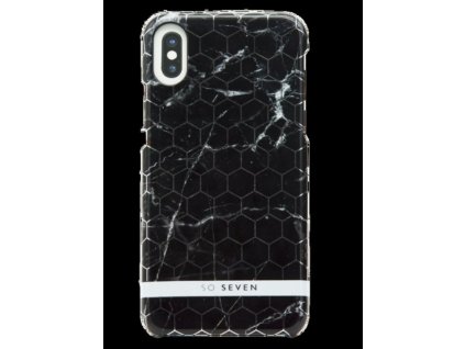SoSeven Milan Case Hexagonal Marble Black Kryt černý pro iPhone X/XS