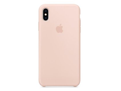 Kryt na mobil Apple Silicone Case pro iPhone XS Max - pískově růžový