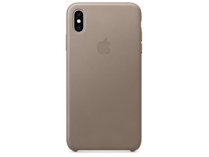 Kryt na mobil Apple Leather Case pro iPhone Xs Max - kouřový