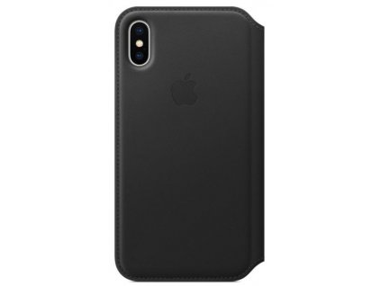 Pouzdro na mobil flipové Apple Leather Folio pro iPhone X/XS černé