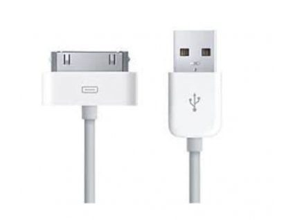 Synchronizační a nabíjecí USB kabel 30pin pro Apple 4 / 4S / 3GS / 3G  - 1m - bílý