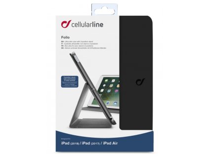 CellularLine Folio pouzdro pro Apple iPad 9,7" (2018,2017, Air) černé