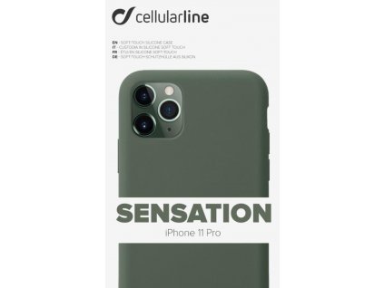 Kryt na mobil CellularLine SENSATION na Apple iPhone 11 Pro zelený