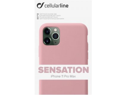 Kryt na mobil CellularLine SENSATION na Apple iPhone 11 Pro Max růžový
