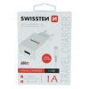 Swissten síťový adaptér smart ic 1x usb 1a power + datový kabel usb lightning 1,2 m bílý