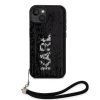 Karl Lagerfeld Sequins Reversible Zadní Kryt pro iPhone 13 Black:Silver3