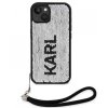 Karl Lagerfeld Sequins Reversible Zadní Kryt pro iPhone 13 Black:Silver