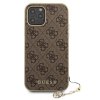 Guess 4G Charms Zadní Kryt pro iPhone 12 Pro Max 6.7 Brown2
