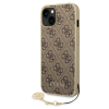 Guess 4G Charms Zadní Kryt pro iPhone 14 Plus Brown1