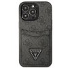 Guess 4G Saffiano Double Card Zadní Kryt pro iPhone 13 Pro Black
