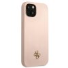 Guess 4G Silicone Metal Logo Zadní Kryt pro iPhone 13 mini Pink2