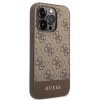 Guess 4G Stripe Zadní Kryt pro iPhone 14 Pro Max Brown2