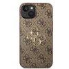 Guess PU 4G Metal Logo Zadní Kryt pro iPhone 14 Brown