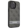 Guess PU 4G Stripe Zadní Kryt pro iPhone 13 Pro Max Grey2