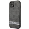 Guess PU 4G Stripe Zadní Kryt pro iPhone 13 mini Grey