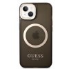 Guess Translucent MagSafe Kompatibilní Zadní Kryt pro iPhone 14 Plus Black
