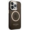Guess Translucent MagSafe Kompatibilní Zadní Kryt pro iPhone 14 Pro Black1