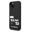 Karl Lagerfeld and Choupette Liquid Silicone Zadní Kryt pro iPhone 14 Black1