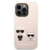Karl Lagerfeld and Choupette Liquid Silicone Zadní Kryt pro iPhone 14 Pro