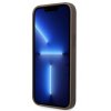 Guess PU 4G Metal Logo Zadní Kryt pro iPhone 14 Brown1