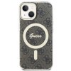 Guess IML 4G MagSafe Zadní Kryt pro iPhone 15 Brown