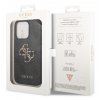 Guess PU 4G Metal Logo Zadní Kryt pro iPhone 15 Pro Grey3
