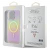 Guess IML Iridescent Script MagSafe Zadní Kryt pro iPhone 15 Pro Pink3