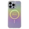 Guess IML Iridescent Script MagSafe Zadní Kryt pro iPhone 15 Pro Pink