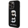 Karl Lagerfeld Liquid Silicone Karl and Choupette Heads Zadní Kryt pro iPhone 15 Pro Black1