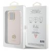Guess Liquid Silicone 4G Strass Metal Logo Zadní Kryt pro iPhone 15 Pro Max Pink3